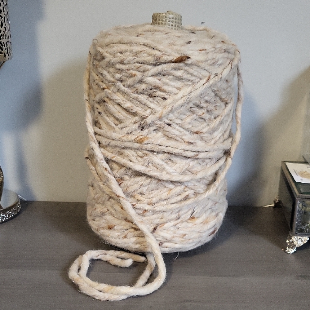 Large Spool of Super Bulky Chunky Wool Yarn